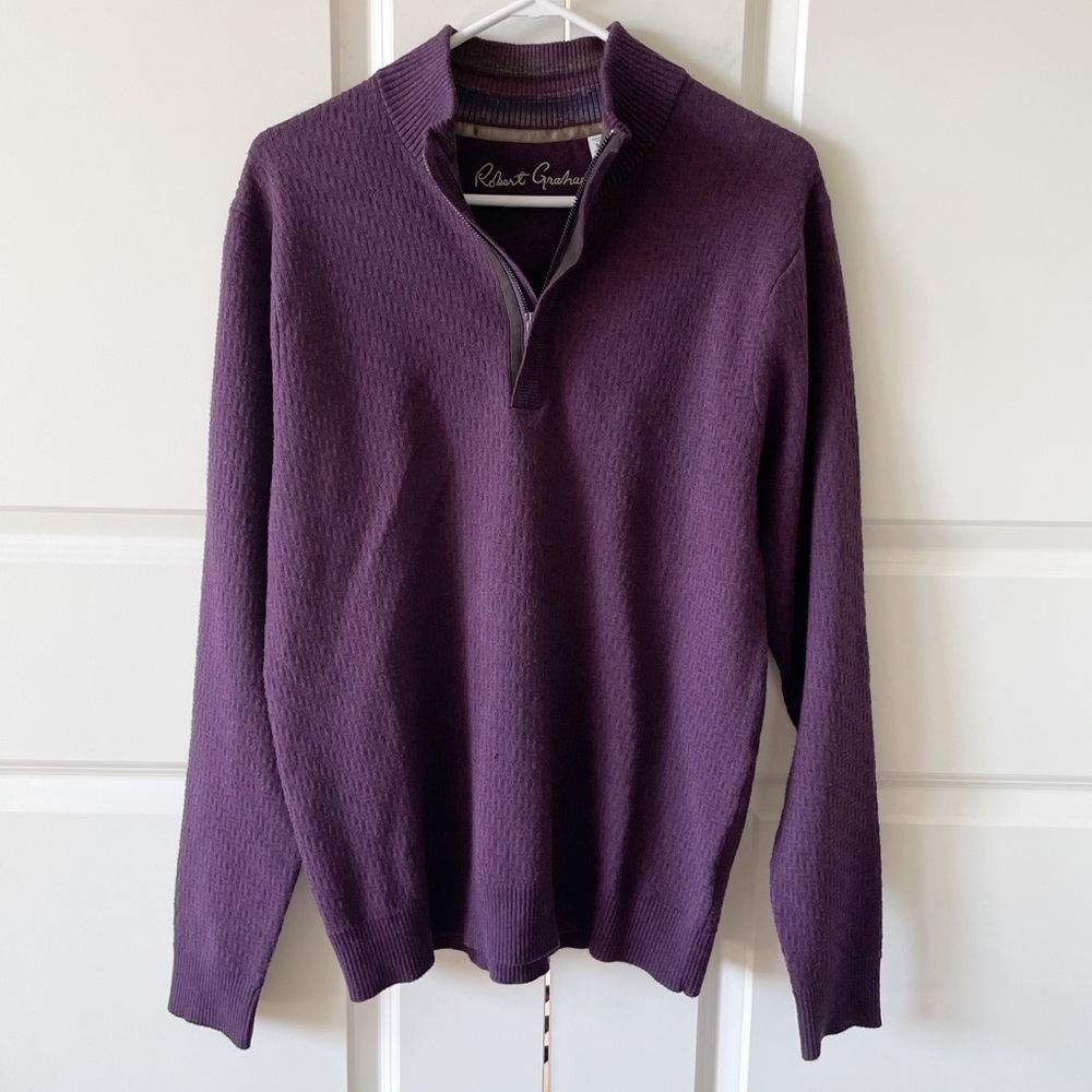 Robert Graham Brennand  Half Zip Pullover Sweater Size Medium - Picture 2 of 8